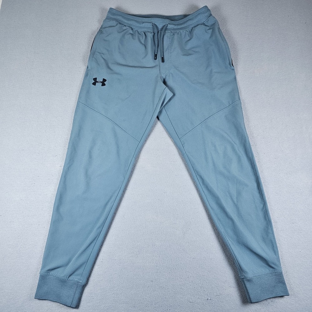 Under Armour Sportstyle Elite Jogger Pants Mens Large Blue Fitted Zip Pockets